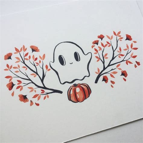 cute easy halloween drawings|cute aesthetic halloween drawings.